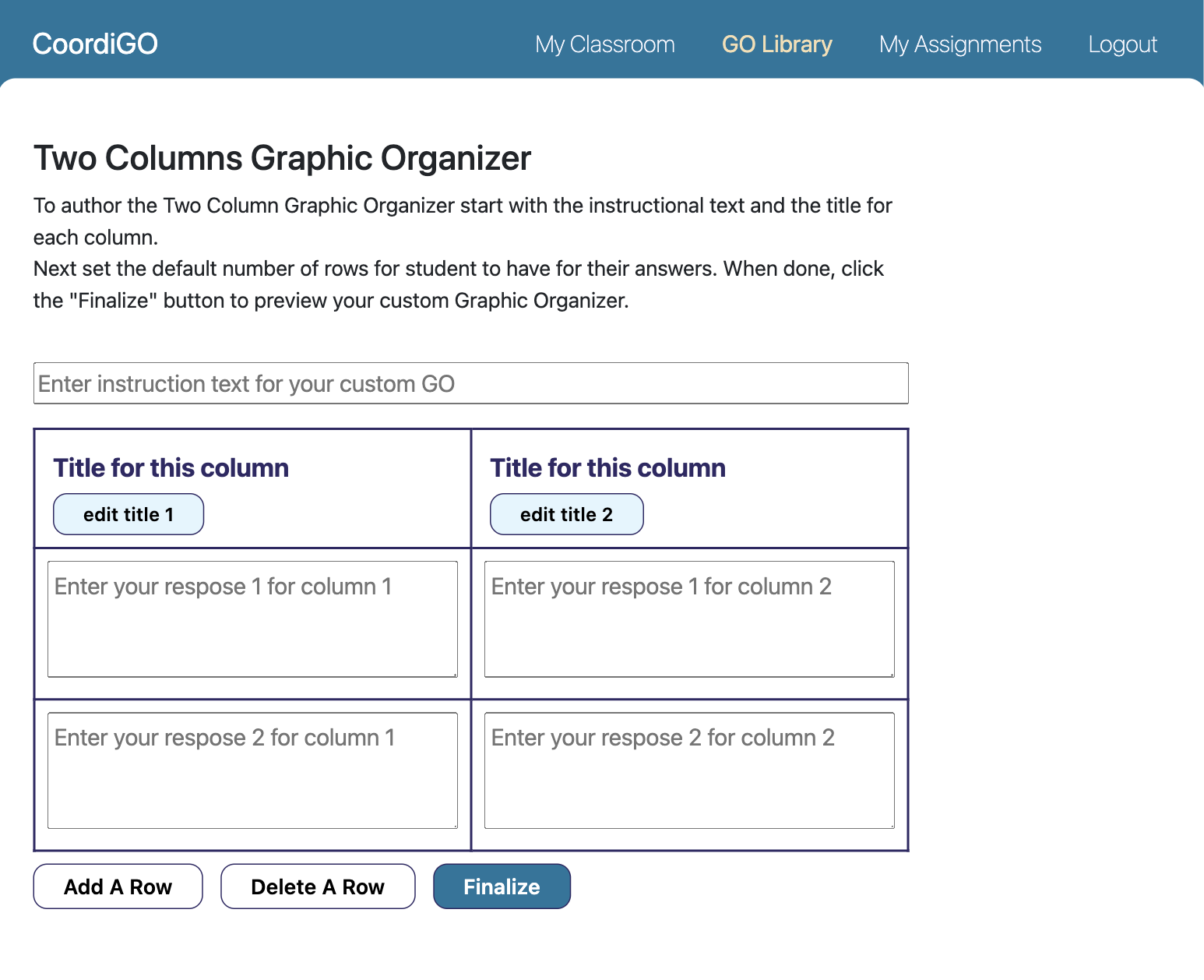 graphic organizer template example