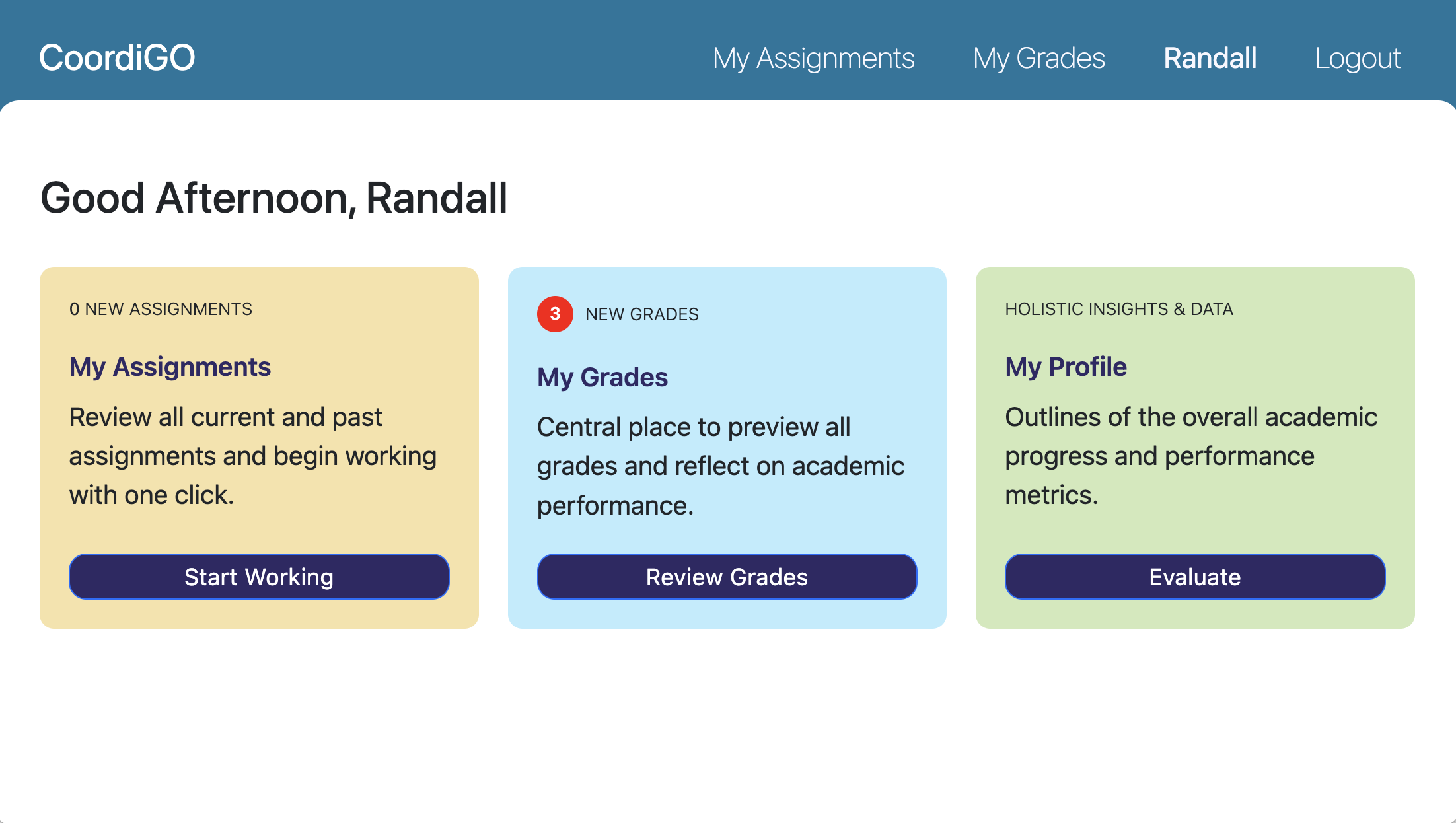 student dashboard